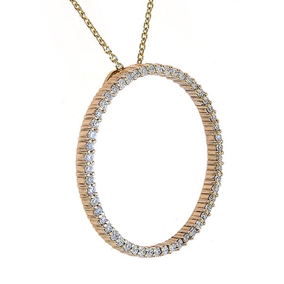 0.65 Carat Diamond Classic Round Eternity Pendant - Picture 2 of 9